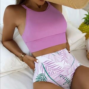 Purple Floral Bikini Set
